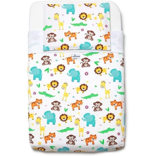 Draps Housse Bébé 3 Pièces 100% Coton Mousseline - Pour Couffin 80x40cm - Cadeau Naissance Vert