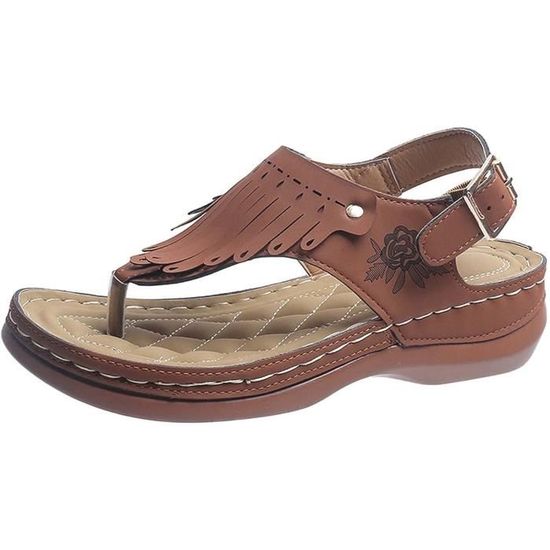 Sandales Orthopédiques Femme été - Claquettes Confortables Nu-pieds - Idéal Pour Pieds Sensibles - 9