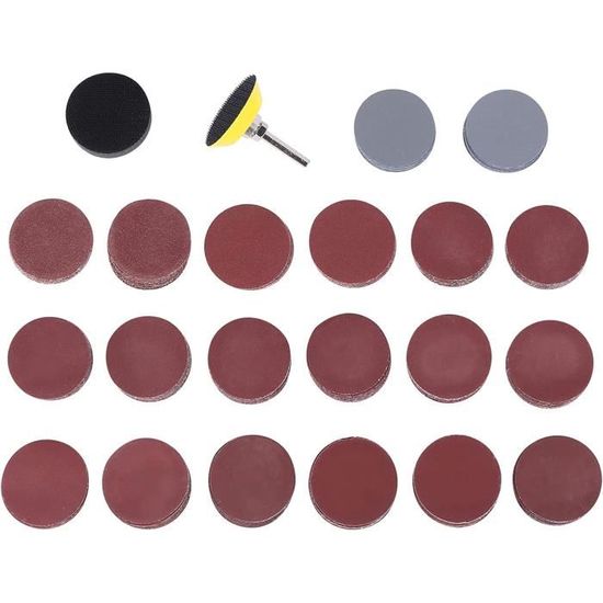 Disque Abrasif Velcro 150 Mm Non Perforé - Grains P40 à P2000 - Pour Métal, Bois, Plastique, Pierre - Professionnel