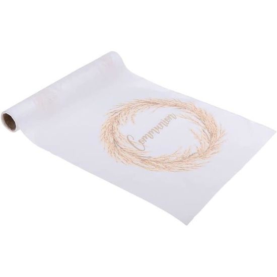 Chemin De Table Eucalyptus Mousseline,300 X 90 Cm Tissu De Décoration En Mousseline Doux