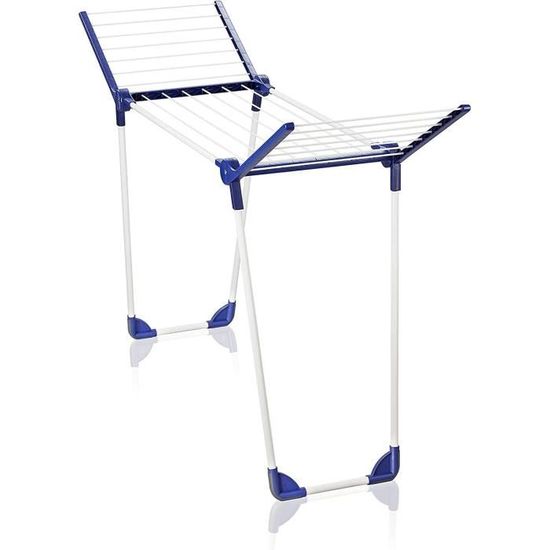 Séchoir à Linge Pliable 4 Niveaux – Grande Surface, Charge 30 Kg, Acier Carbone, Peu Encombrant (gris)
