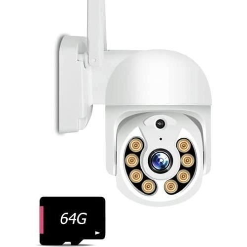 Caméra Surveillance Interieur, WiFi 2.4GHz/5GHz avec 360°Pan/Tilt IR  Nocturne Détection de Mouvement, Audio Bidirectionnel - Cdiscount Bricolage