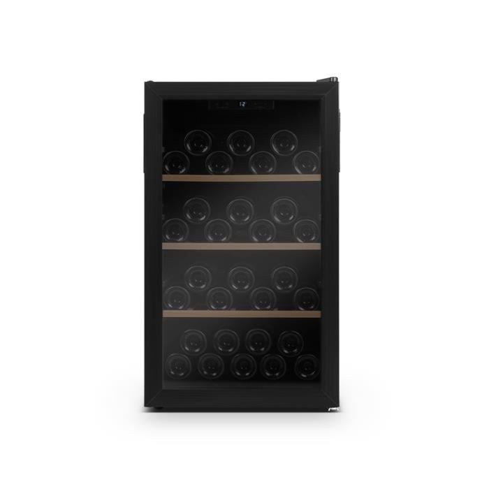 AMSTA - AMAV48BCE - Cave à vin - 48 bouteilles - Clayettes bois - Simple zone - 126 litres - Noir - Garantie 3 ans