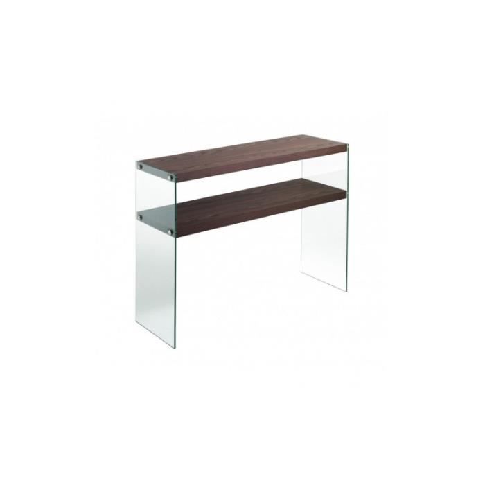 Console design double plateau bois CALOUNDRA