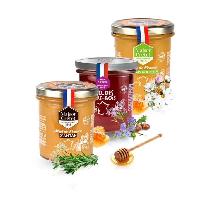 Trio miel terroir de France-
