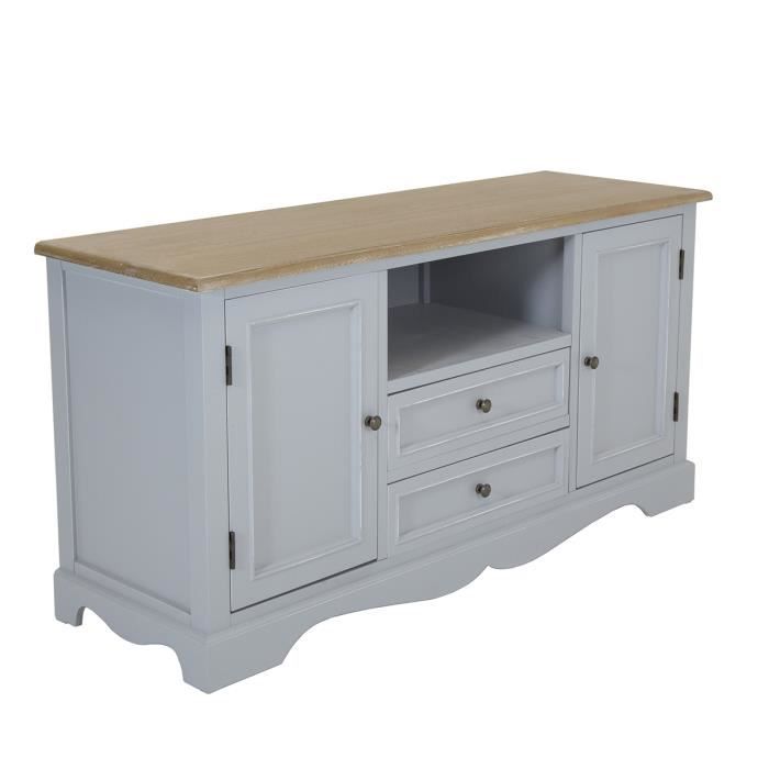 Commode en Gris - Charles Bentley - Loxley Armoire à Panneaux Latéraux en Bois - 122 x 40 x 61.5cm