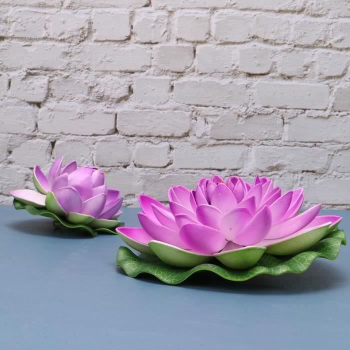 6 pcs décoratif flottant nénuphar fleur artificielle en plastique lotus pour la maison étang jardin AQUARIUM