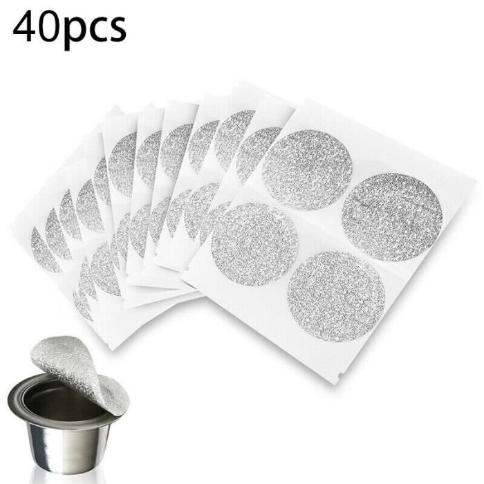 40-60 Feuille D'aluminium Capsule de Café Couvercles Gousses Autocollant Remplacer Pour Le Remplissage De Capsules d*PL0260