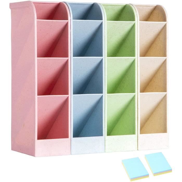 DARUITE 4 Pièces Pot a Crayon, Multifonction Organisateur de Bureau pour Rangement Pinceau Maquillage, Stylos, Papeterie, Fourn A121