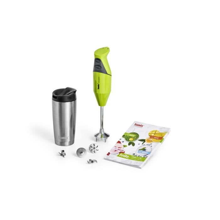 BAMIX TO GO M180 Mixeur Plongeant - 180W - 2 Vitesses - 6 Accessoires - Vert