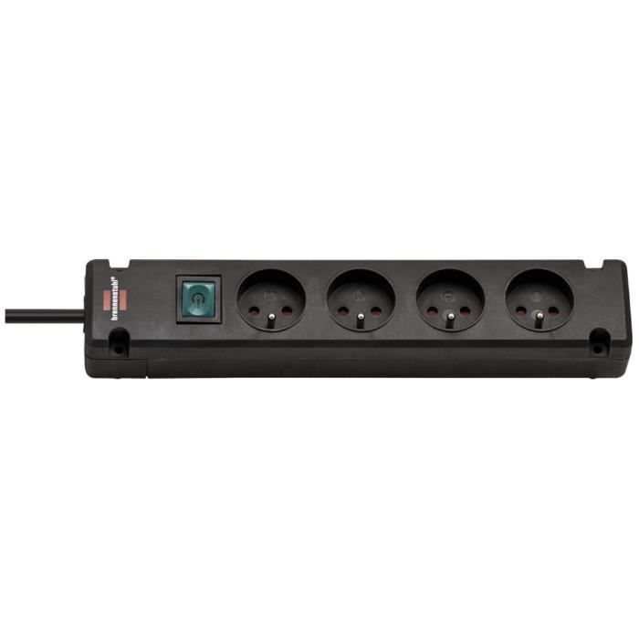 Brennenstuhl Multiprise BREMOUNTA Noire - 4 prises - avec 1 -5m de câble