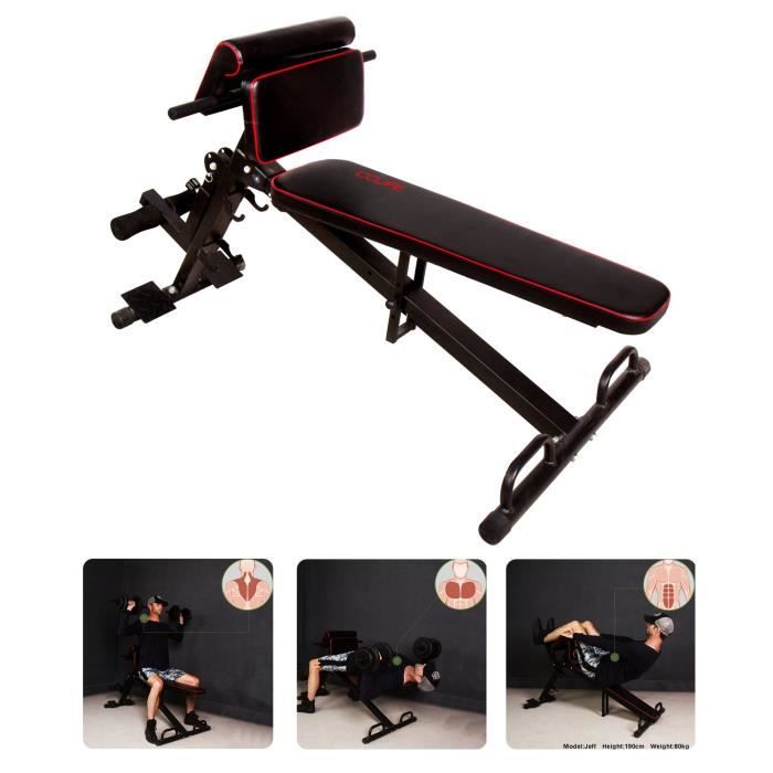 CCLIFE Banc de Musculation Pliable - Banc muscu réglable-Pliable-inclinable - Banc Musculation Multifonction - Banc muscu Abdo