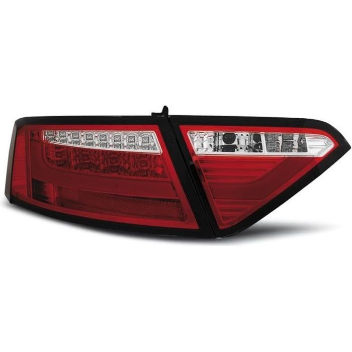 Paire de feux arriere Audi A5 07-11 coupe led LTI rouge blanc (UE2)