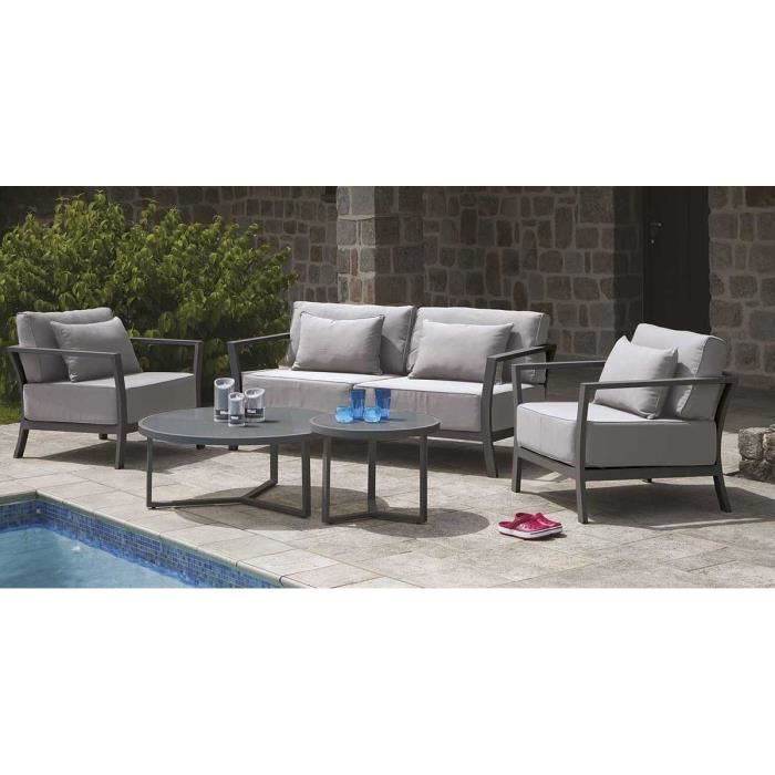 Salon d'Extérieur Confort Anthracite 100 x 40 cm
