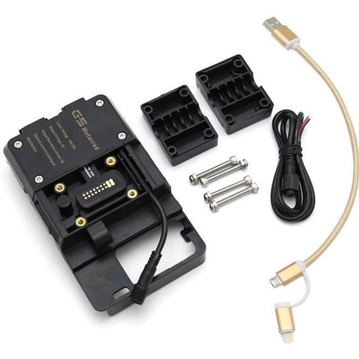 KKMOON Support de Navigation pour Téléphone Portable avec Chargeur USB pour BM W R1200GS LC & Adventure S1000XR R1200RS