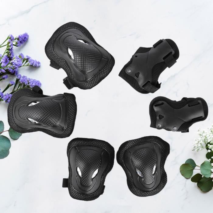 6pcs Kit de protection pour le sport pour adultes Protège-genou Protège coudes Set Attelle pour GANTS DE GARDIEN DE FOOTBALL