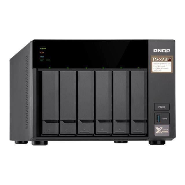 QNAP Système de stockage SAN/NAS TS-673 - 6 x Total de compartiments - 512 Mo Flash Memory Capacity