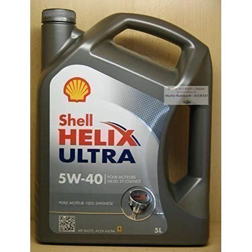 Shell Helix Ultra 5W-40 A3/B4 Huile Moteur, 5L