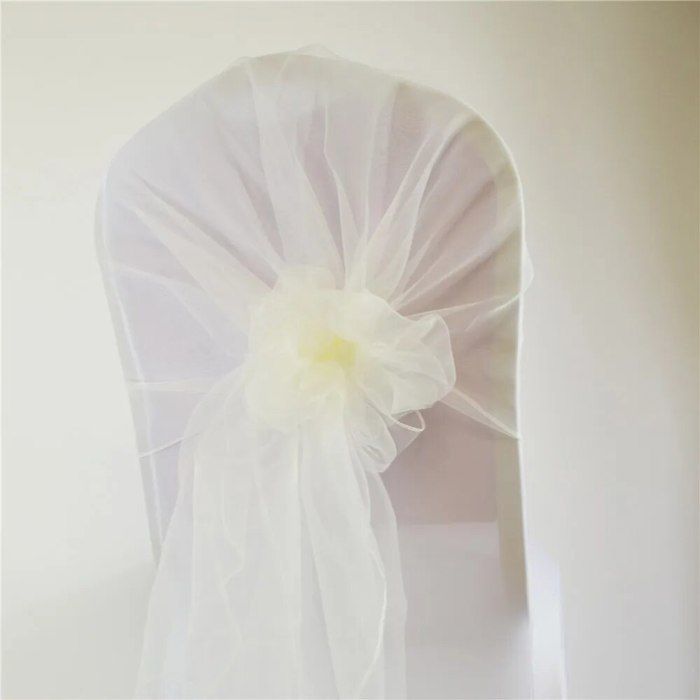 Rouleau Tissu Organza Pailleté 25m X 29cm – Blanc Ou Rouge – Pour Décoration Mariage, Nœuds De Chaise, Drapage, écharpes - 12