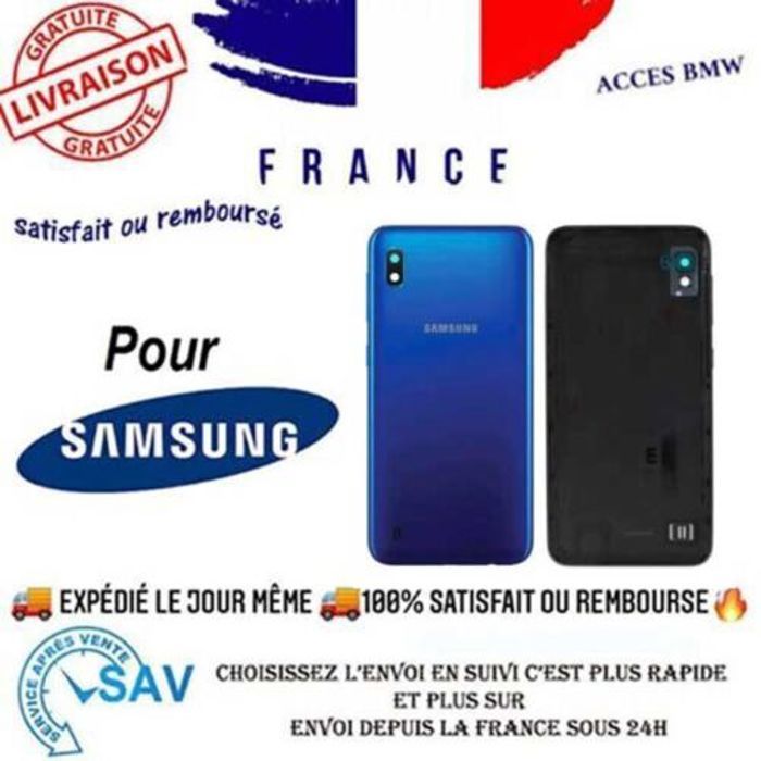 Piece Detachee Cache Batterie Vitre Arrière Bleu Premium pour Samsung Galaxy A10 A105 Piece Detachee Cache Batterie Vitre Arrière Bleu Premium pour Samsung Galaxy A10 A105