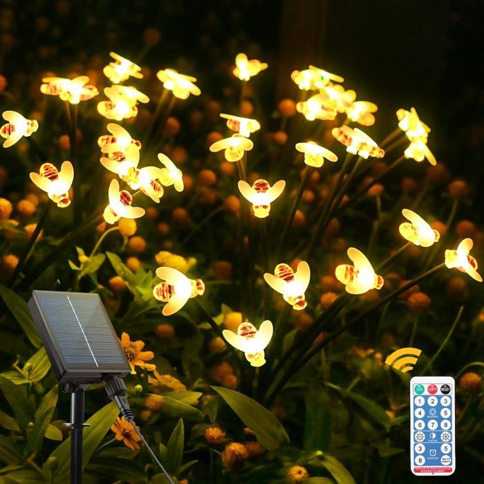 4 Lampes De Parasol Avec Télécommande - LED RGB Et Blanc Chaud 2700K, IP54