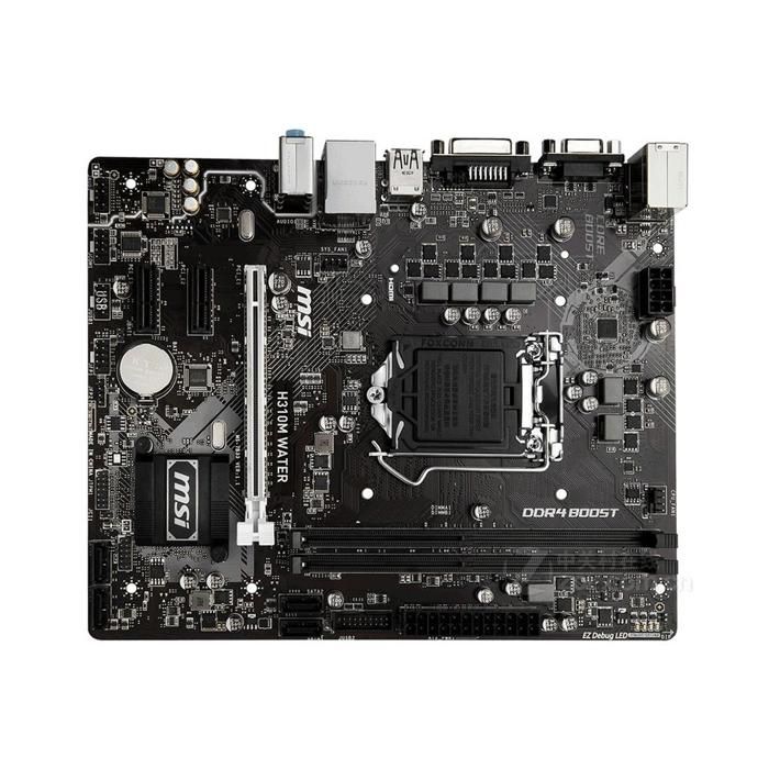 Carte mère MSI H310M WATER Intel H310 LGA 1151 2xDDR4 SDRAM 32 Go Micro ATX - Msi