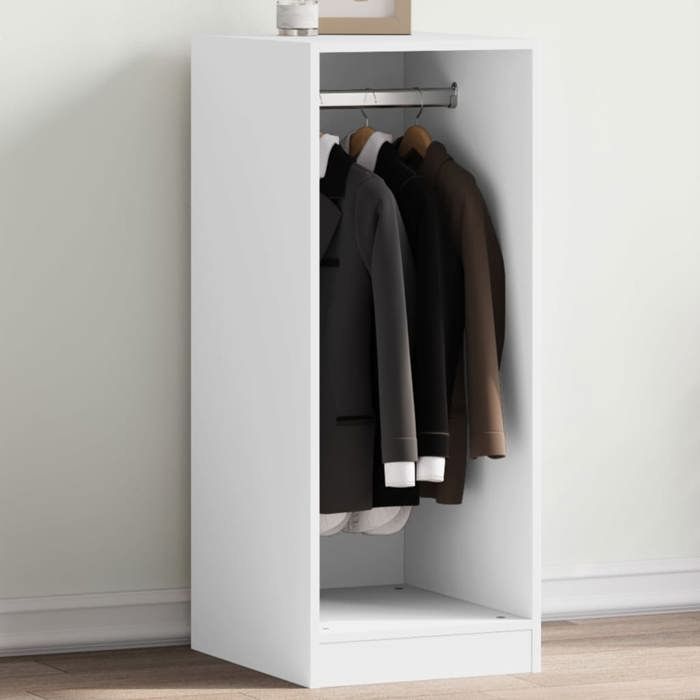 Armoire de rangement - garde-robe - armoire penderie blanc 48x41x102 cm bois dingénierie853441 meuble pro
