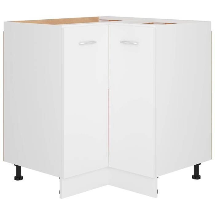 Armoire de plancher dangle Meuble bas cuisine Armoire rangement blanc 755x755x815cm bois 2253099 FrenchDays