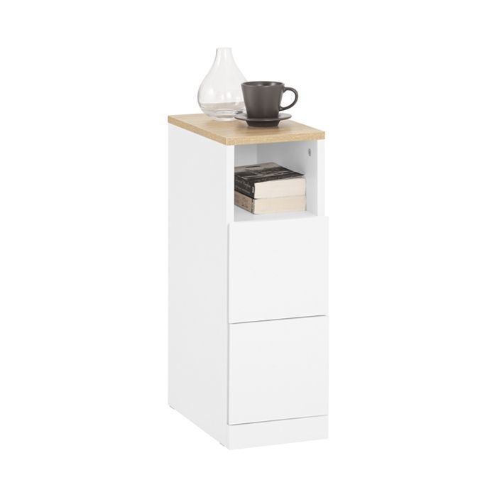 SoBuy Table de chevet étroite 20 cm table de nuit & table dappoint avec 2 tiroirs meuble gain de place blanc 20x35x60 cm SoBuy Table de chevet étroite 20 cm table de nuit & table dappoint avec 2 tiroirs meuble gain de place blanc 20x35x60 cm