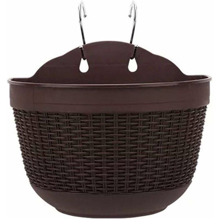 Lot De 6 Pots De Fleurs Muraux Verticaux ORIMERC 25cm - Suspension Intérieur Extérieur Blanc - Jardin Vertical Balcon Cuisine Herbes