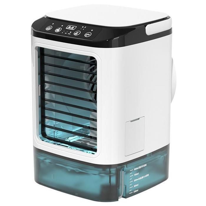 Ventilateur de climatisation portable - mini ventilateur - Portable et silencieux - grand réservoir deau de 900 ml - Jetlifetech