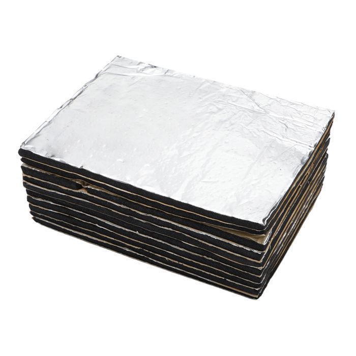 Isolant thermique de voiture X AUTOHAUX 25cm x 18cm x 10mm 049sqft Isolant synthétique aluminium pour capot moteur bateau 10Pcs