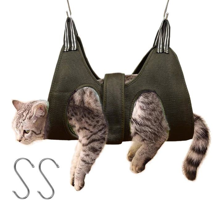 Comparer les prix de Hamac de toilettage pour chien harnais pour couper les griffes des animaux de compagnie avec sangle large harnais de suspension