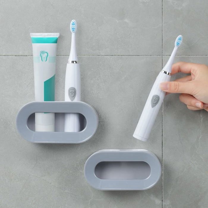 Porte Brosse A Dent électrique Porte-brosse à Dents électrique - Organiseur Mural Pour Brosse Dents Support Anti Traces Base De Rangement Lot De 2 Porte Brosse Pour Dent
