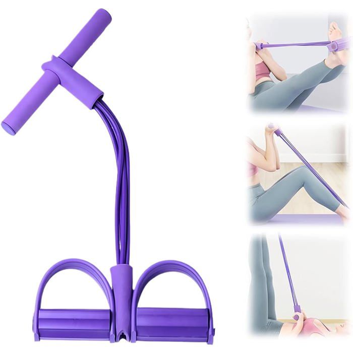FateFan Corde de Tension Multifonction 6 Tubes, Bande Elastique pour Exercices de Yoga, Violet