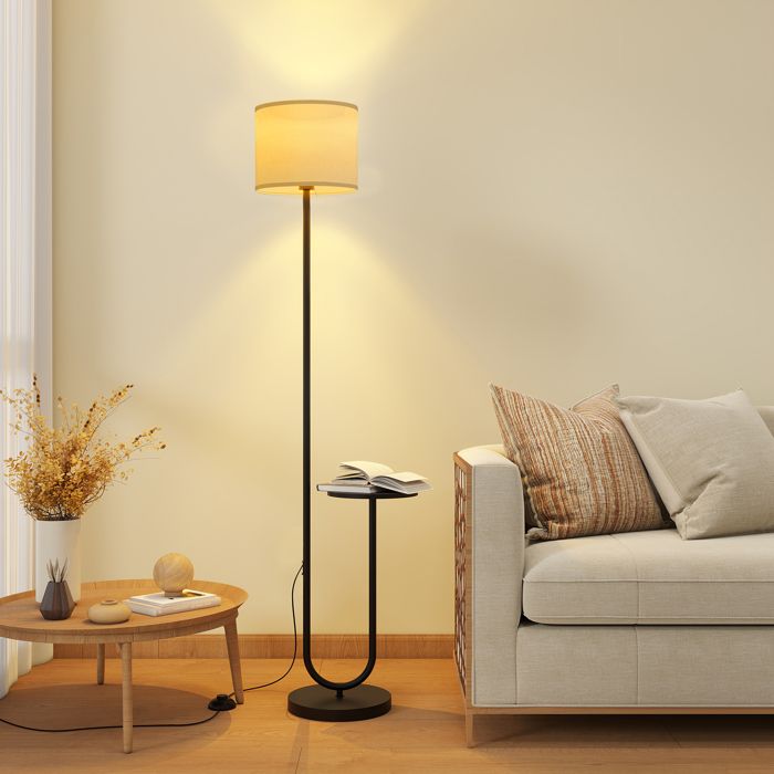 EDISHINE Lampadaire LED sur Pied Salon avec Étagères, 3 Températures de EDISHINE Lampadaire LED sur Pied Salon avec Étagères, 3 Températures de