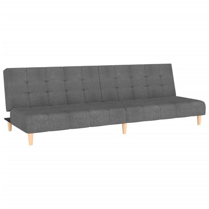 HSF®Lit banquette 2 places - Canapé/Lit de Repos à 2 places gris clair tissu @EU284015