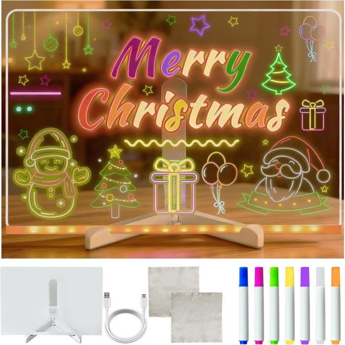 Tablette Lumineuse Wondiko pour Dessin Enfants LED Tableau Acrylique Effaçable 7 Couleurs avec Stylo et Support Grande-30x20 cm# - Beaux-Arts et Loisirs créatifs Tablette Lumineuse Wondiko pour Dessin Enfants LED Tableau Acrylique Effaçable 7 Couleurs avec Stylo et Support Grande-30x20 cm# - Beaux-Arts et Loisirs créatifs