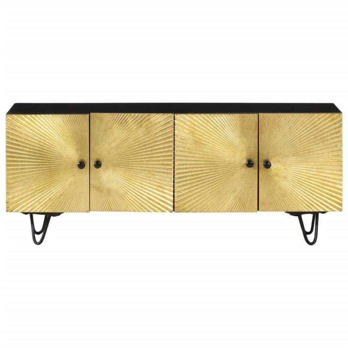 SALE Janvier MODERNE Cabinet TV - MGH - MEUBLE TV/HIFI - Avec rangement - 110x30x45 cm bois massif de manguier TT381