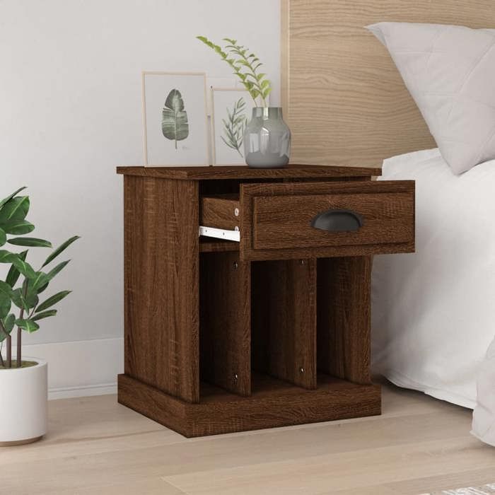 SOLDES DHIVER®Armoires de lit - Brun Tables de chevet - Lot de 2 - Chêne marron - 43x36x50 cm - 74986