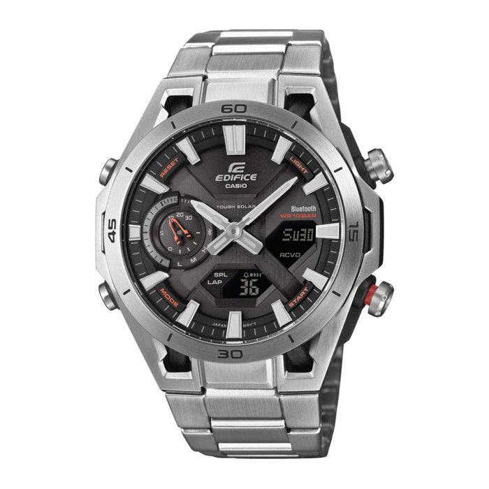 Casio Edifice ECB-2300D-1AEF - Montre homme acier noire et rouge ...