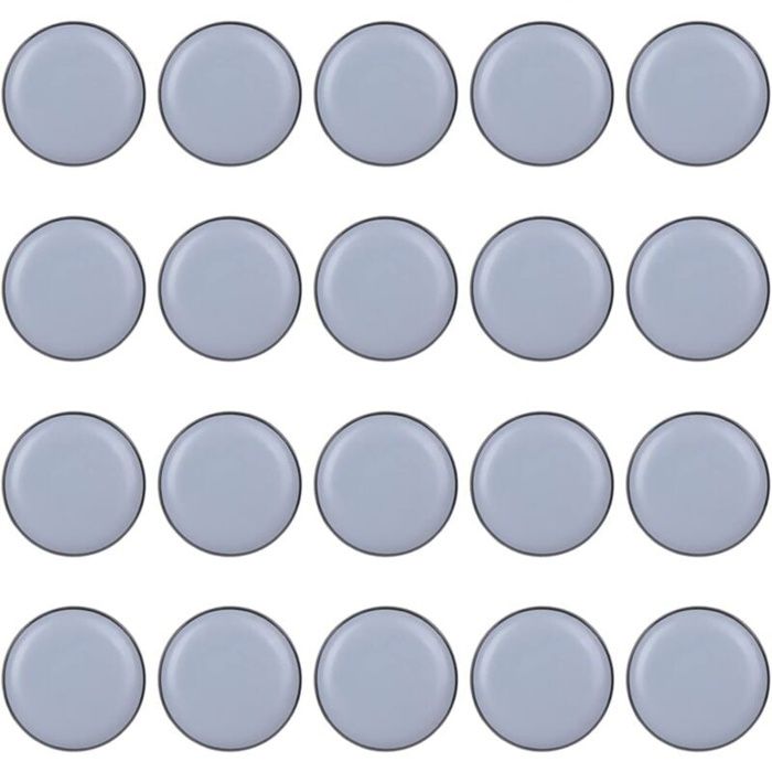 25mm 20 Patins Glisseurs Patins Glisseurs Patins en Téflon pour Chaise de Mobilier de Bureau de Maison (20mm Forme Ronde)