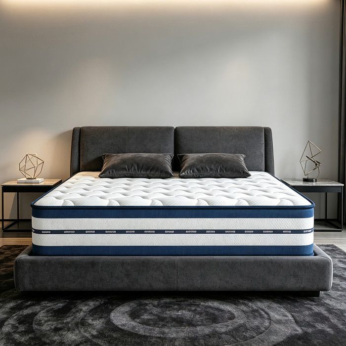Matelas Mémoire de Forme 140x200 cm Épais 30cm Mi-Ferme Indépendant Couchage Soutien Optimal Haute Résilience Respirant