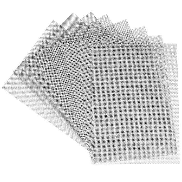 8 Pièces Grillage Fin en Acier Inoxydab 15x21 cm 20 Mails Fil Tissé de Treillis Métallique Grillage Anti Rongeur pour CLOTURE