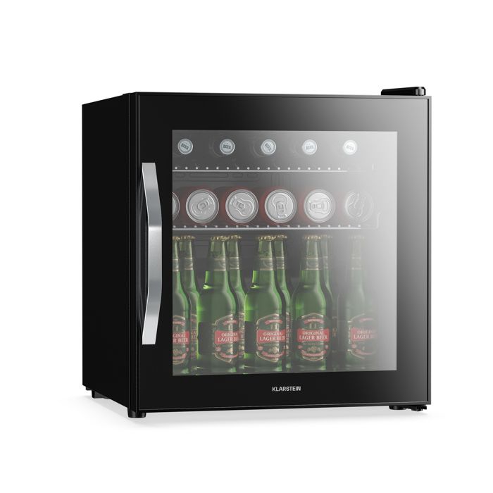 KLARSTEIN Beersafe R&eacute;frig&eacute;rateur &Agrave; Boissons Avec Porte En Verre Miroir 44 X 48 Cm &Eacute;clairage Int&eacute;rieur Led