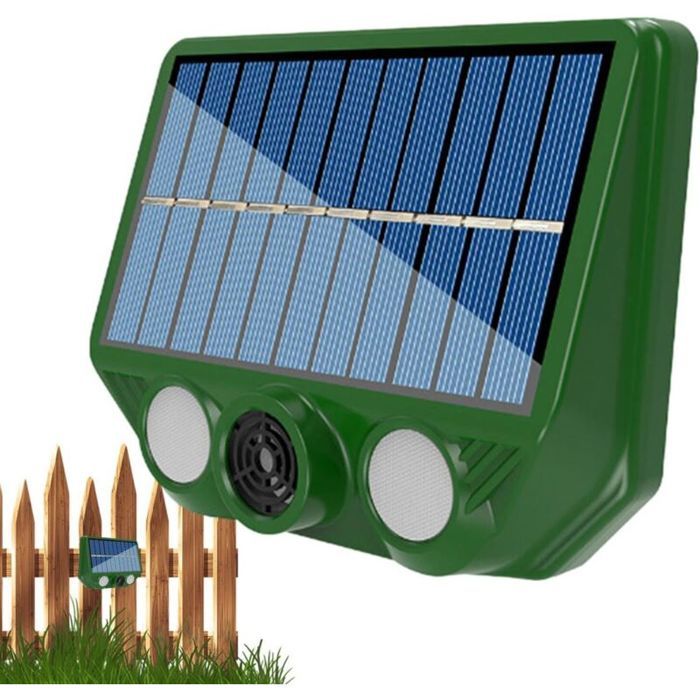 Lot 2 répulsifs solaires ultrasons contre rongeurs serpents dispositifs dissuasion animaux extérieur