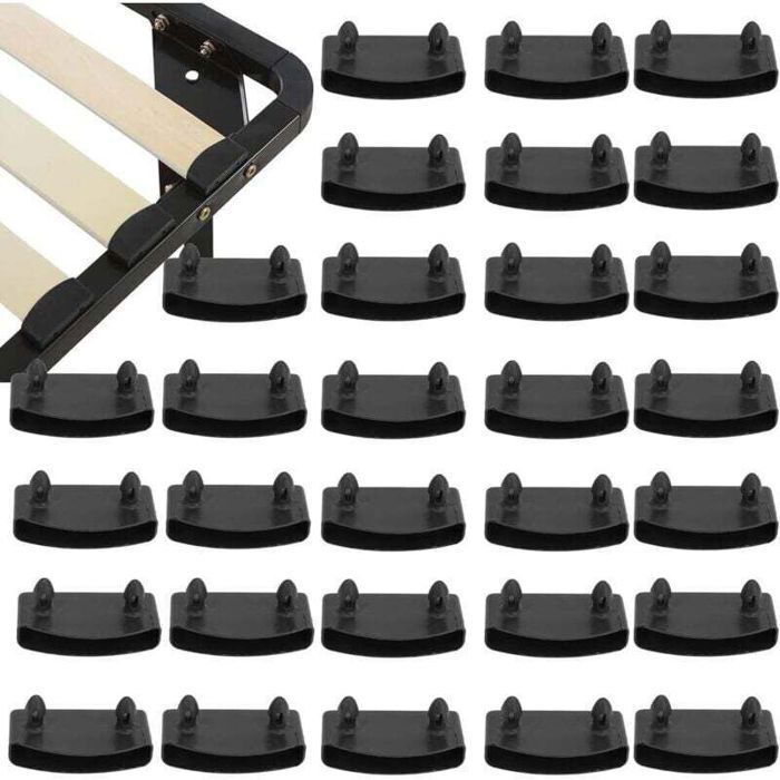 40 Pièces Capuchons Lattes Pour Sommier Supports De Lattes De Lit En Plastique De Rechange Supports à Lattes Pour Rails Femeo