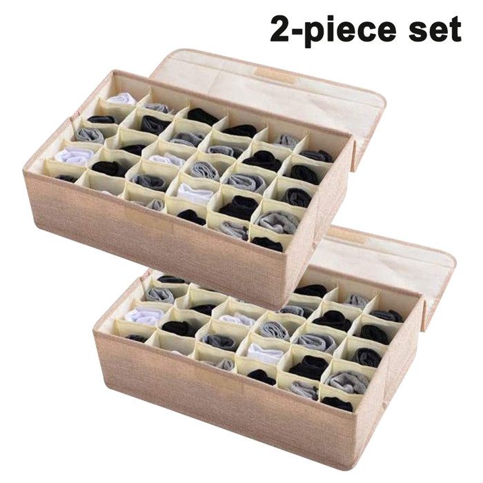 Lot de 2 organisateurs de rangement pour sous-vêtements et chaussettes séparateur de tiroir pliable ACCESSOIRES FABRICATION MAISON