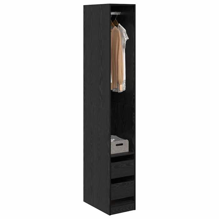Autumn Mega SaleArmoire DE chambre - Vidaxl - Armoire penderie - grande espace - Chêne noir 50x30x200 cm Bois dingénierie FR22777