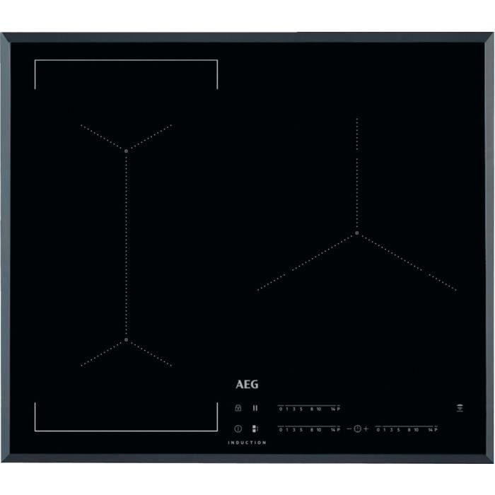 Resine Plaque Induction Aeg Ike63441fb Integre Plaque Avec Zone A Induction Noir 3200